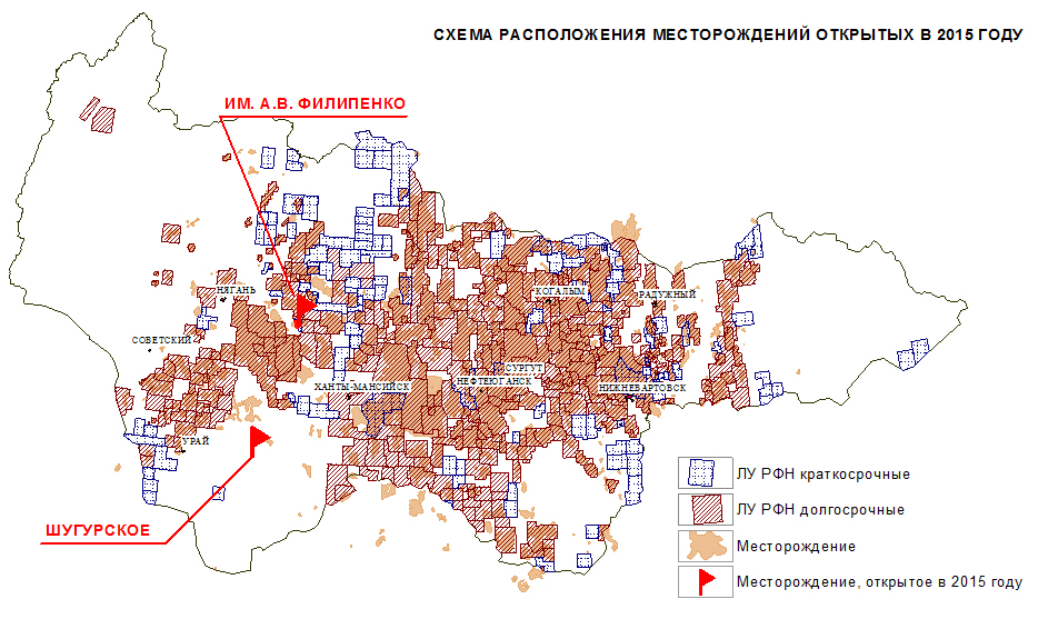 Схема дорог приобского месторождения